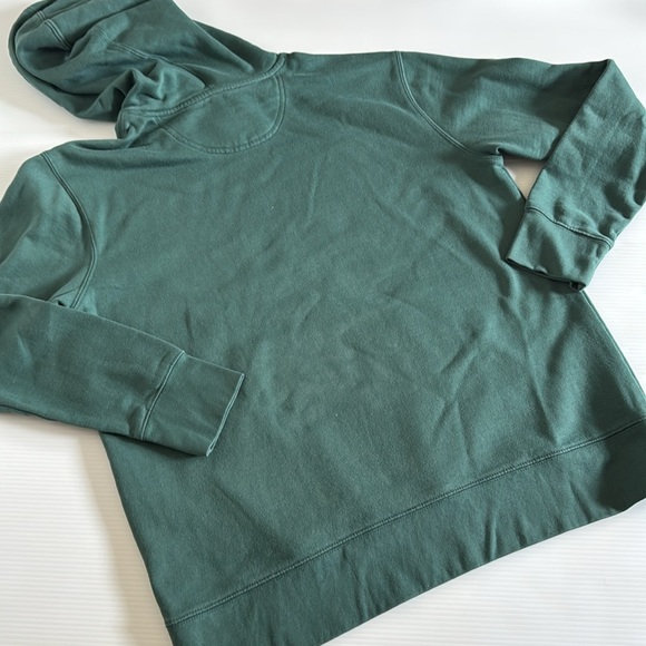 Life is Good green campfire, dog, guitar mountain scene hoodie.  Men’s  large - Picture 10 of 11